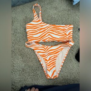 Triangl Swimwear Orange Zebra Bikini